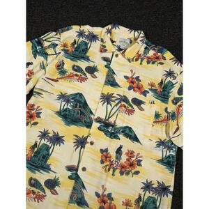 Tommy Bahama Shirt Men's XL Floral Hula Girl Hawaiian Silk Aloha Tropical Relax